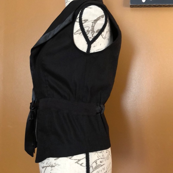 Bebe Black Zippered Vest size 0 - Picture 2 of 8